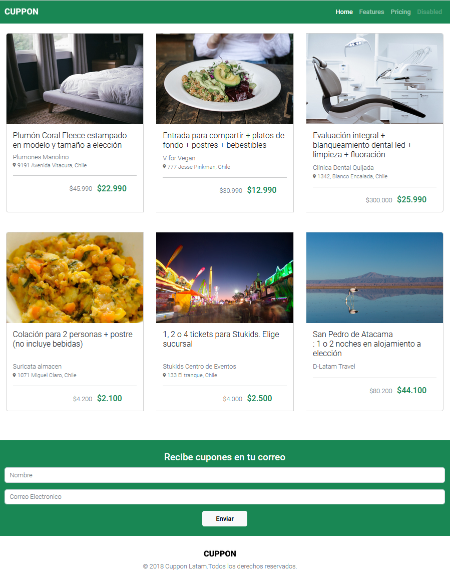 screenshot page cuppon